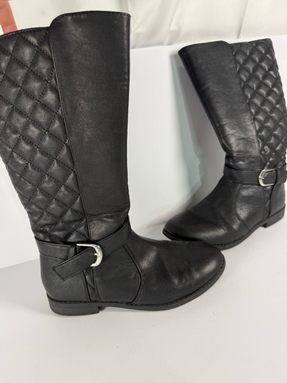 Kohl's Black Quilted Faux-Leather Over-the-Knee Boots